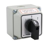 BAOMAIN Commutatore rotativo universale con interruttore principale, alloggiamento esterno, On-Off, 550 V, 20 A, 3 posizioni, 2 fasi, approvazioni CE, IP66, LW28-20/D202.2D