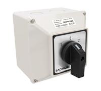 BAOMAIN Commutatore rotativo universale con interruttore principale, alloggiamento esterno, on/off, 690 V, 32 A, 3 posizioni, 3 fasi, approvazioni CE, IP66, LW28-32/D303.3D