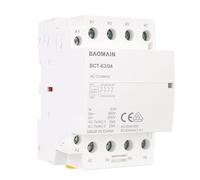 BAOMAIN Contattore CA, 4 poli NC, 63 A, 220 V/240 V Tensione bobina, 35 mm Montaggio su guida DIN, VDE Approvato, BCT-63/04_4NC