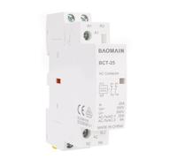 BAOMAIN Contattore CA domestico, 2 poli, 2NC, 25 A, CA 220 V bobina, VDE | montaggio su guida DIN da 35 mm, omologazione VDE, BCT-25