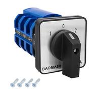 BAOMAIN Interruttore Rotante Universale, ON-OFF-ON, 690V 63A 3 Posizioni 3 Fasi, Approvazioni CE, LW28-63/D303.3