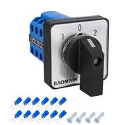BAOMAIN Interruttore rotativo universale, On-Off, 550 V, 20 A, 3 posizioni, 3 fasi, approvazioni CE, IP66, LW28-20/D303.3