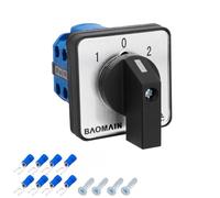 BAOMAIN Interruttore rotativo universale, On-Off, 690 V, 20 A, 3 posizioni, 2 fasi, approvazioni CE, IP66, LW28-20/D202.2