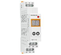 Baomain Relè orario digitale multifunzionale, 16 A 20 modalità di ritardo 0,1 s ~ 99 d, relè orario per montaggio su guida DIN TBT7-F2