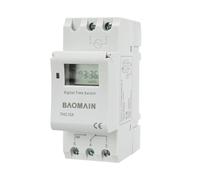 BAOMAIN THC15A Timer digitale programmabile, 12 V 16 Amp. SPST, temporizzatore digitale LCD programmabile settimanalmente, montaggio su guida DIN da 35 mm