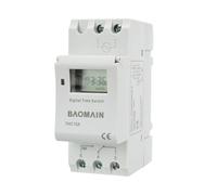 BAOMAIN THC15A Timer digitale programmabile, 220VAC 16 Amp. SPST, temporizzatore digitale LCD programmabile settimanalmente, montaggio su guida DIN da 35 mm