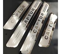 BAONITOU 4 Pezzi Battitacco Auto per Renault CAPTUR 2014-2022 2023 2024, Protezione Portiere Auto in Acciaio Inox Protezione AntiGraffio per Pedale Accessori Auto