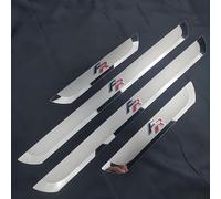 BAONITOU 4 Pezzi Battitacco Auto per Seat Leon Arona Ateca Ibiza FR, Protezione Portiere Auto in Acciaio Inox Protezione AntiGraffio per Pedale Accessori Auto,Red