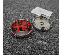 BAONITOU 4 Pezzi Coprimozzi per Alfa Romeo 159 60mm, Coprimozzo Ruota con Logo Auto Emblema Coprimozzo Ruota Centrale Coprimozzo Copri Badge,Black