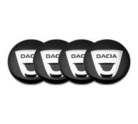 BAONITOU 4 Pezzi Coprimozzi per Dacia Dokker 56mm, Coprimozzo Ruota con Logo Auto Emblema Coprimozzo Ruota Centrale Coprimozzo Copri Badge,Black
