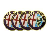 BAONITOU 4 Pezzi Coprimozzo per Alfa Romeo 159 2006 50mm, Adesivi Coprimozzi Copricerchi Coprimozzo Ruota con Logo Ruota Centrale Coprimozzo Copri Badge