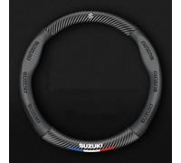BAONITOU Coprivolante per Auto per Suzuki Jimny FJ 1998-2018, Coprivolante in Pelle per Volante Auto Protezione Antiscivolo Custodia Volante,Bla-CK