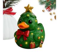 Baoqifong Anatre di stagionali - anatre di Natale in resina, dolce bastone di zucchero e struttura ad albero decorazione da tavolo | per posto di lavoro, feste, banconi, cameretta dei bambini