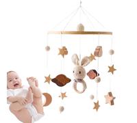 Baoqifong Appendiabiti mobile per culla,Mobile per culla | Giostrina per presepe in legno Moon Stars Giocattoli per bambini,Giocattolo per culla per decorazioni per la cameretta dei bambini,