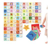 Baoqifong Carte Flash Per Apprendimento - Flash Cards Tematica Cibo Giochi Educativi Prima Infanzia 50 Pezzi,Doppia Faccia Giochi Istruzione Apprendimento, Scuola Casa Educativi Bambino