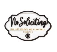 Baoqifong Cartello Vietato Vendere Porta D'ingresso | Segno Non Bussare Porta,Targhe Appese in Legno Divertenti Decorazione per Giardino Finestra Ufficio Casa