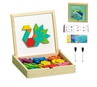 Baoqifong Puzzle Magnetico Delle Forme - Giocattolo Educativo Per Imparare La Matematica | Set Di Geometrici Magnetici In Legno Per Immaginazione | Per Bambini Di 4-8 Anni