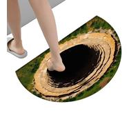 Baoqifong Zerbino - Tappeto Semicircolare per Arredamento Casa | Tappetini Esterni per Ingresso Esterno,Per Sala Giochi Camera Da Soggiorno Appartamento Cucina Hotel Dormitorio Decorazioni