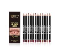 Baorder 12 colori Matte Lip Liner Set, Premium impermeabile matite labbra lisce, lunga durata Nude Liner rossetto per definire e riempire le labbra