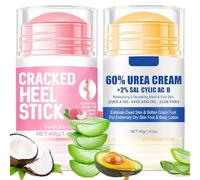 Baorder 2 pezzi Peach Scented and 60% Urea Foot Cream Set idratante Foot Cream, Repair Dry Skin, mani, talloni, gomiti e ginocchia, cura morbida e idratante per donne e uomini