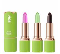 Baorder 3Pcs Magic Temperature Color Changing Aloe Vera Lipstick, idratante balsamo labbra impermeabile di lunga durata nutriente rossetto trucco cura del labbro