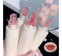 Baorder 4 Pz Olio Idratante Jelly Lip Glow, Set di Lucidalabbra a tazza antiaderente impermeabile di lunga durata, Balsamo per labbra colorato idratante, Rossetto rimpolpante illuminante a specchio