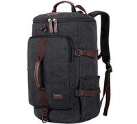 BAOSHA HB-26 - Zaino vintage da uomo in tela, nero, L, Borsa da viaggio
