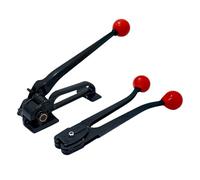 BAOSHISHAN Set di cinghie in acciaio da 19 mm, chiave inglese+crimpatrice, dotato di fibbia di tenuta, reggette in acciaio, guanto