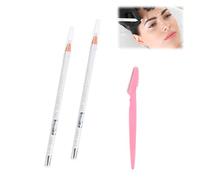 BAOSROY Matita per Sopracciglia Bianca,2pcs Tattoo Makeup Microblading Pencils,Mappatura Matita Sopracciglia,Microblading Penna,Eyebrow Pencils,Matita per Sopracciglia Impermeabile,Stylo De Sourcils