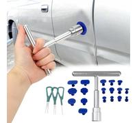 BAOSROY Strumento per Riparazione Ammaccature,22pcs Kit Rimozione delle Ammaccature Auto,Ripara Ammaccature Auto,Kit Levabolli Auto Professionali,T-Bar Hammer Pull Rod Puller,Ripara Ammaccature Auto