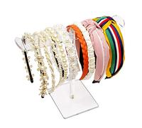 Baoswi Supporto per fascia in acrilico, organizer per accessori per capelli, trasparente, per ragazze