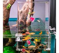 BaoT8YLu Torre di pesce, trasparente, visibile e resistente all'usura, torre di pesca sottovuoto per acquario, con bottoni a pressione, decorazione per acquario, trasparente