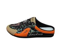 Baotou - Ciabatte da uomo a mezza punta alla moda, colore rosso cane, casual, con punta aperta, piatta, per il tempo libero, per l'estate, Colore: arancione., 42 EU