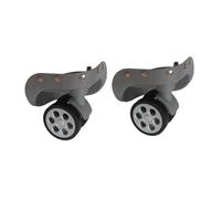 BaotyJie 2 pezzi Ruote di ricambio per bagagli, rotelle per bauli da viaggio, lisce, resistenti, ruote per trolley silenziose, accessori, Grigio
