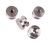 BaotyJie 4 Pezzi Trunk Bracket Bushing Pad Anello Distanziale Supporto Alluminio Leggero Elevata Resistenza Adatti a Montaggio Cofanetto Conservazione Bag, Argento