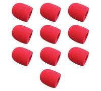 BaotyJie Cover per microfono portatile da 10 pezzi di protezione del parabrezza di sostituzione spessa sponde schiuma per discorsi per le sale conferenze, Rosso