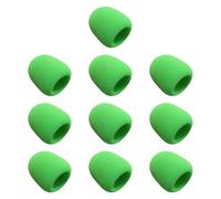 BaotyJie Cover per microfono portatile da 10 pezzi di protezione del parabrezza di sostituzione spessa sponde schiuma per discorsi per le sale conferenze, Verde