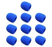 BaotyJie Cover per microfono portatile da 10 pezzi di protezione del parabrezza di sostituzione spessa sponde schiuma per discorsi per le sale conferenze, Blu