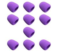 BaotyJie Cover per microfono portatile da 10 pezzi di protezione del parabrezza di sostituzione spessa sponde schiuma per discorsi per le sale conferenze, Viola