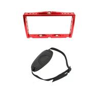 BaotyJie Supporto Telecamera Staffa Cornice Vlog Grip Lega di Alluminio con Montaggio Semplice E Punti Vite Molteplici Adatto a Registrazione Contenuti Uso, Rosso, Con Cinturino Da Polso
