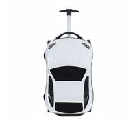 BaotyJie Valigia per Bambini Valigia Trolley Cavalcabile Bambini con Maniglia Robusta E Struttura Resistente PC Design Accattivante Adatta a Viaggi E Spostamenti in Treno, Bianco