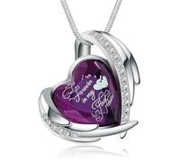 BAOWIQI Collana da donna con ciondolo a forma di cuore in cristallo, con medaglione commemorativo per la cremazione "Keep Loved Ones Ashes Close Forever&Always in My Heart", Acciaio inossidabile