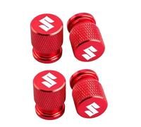 BAOYBS 4 Tappi Coprivalvola Pneumatici per Suzuki Celerio Grand Vitara, Coperture Valvola Resistenti con Guarnizione Interna Resistenti a Corrosione Tappino Valvola,Red