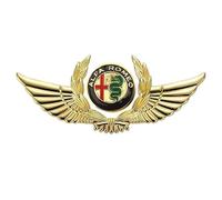 BAOYBS Adesivi Auto in Metallo per Alfa Romeo Giulietta (Type 940) 2015-2020, Impermeabile Logo Sticker 3D Metallo Adesivo Car Decorazione della Carrozzeria Accessori,A