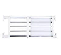 Baoyouni, mensola regolabile per armadio, funge anche da divisorio orizzontale per creare da soli nuovi spazi in bagno, cucina e camera da letto, Ivory & Silver, Extendable Length: 40-60cm