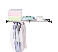 BAOYOUNI Scaffale Telescopico per Armadio Mensola Estensibile Ripiano Divisori per Scaffali Regolabile Separatore Organizzare per Guardaroba Camera da Letto Bagno Cucina Adjustable 84-117,5cm