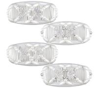 BAOZOON 4 pettini magici per capelli con perle, elasticizzati, doppi pettini laterali, con perline, per chignon, accessori per acconciature per donne e ragazze (farfalla libellula)
