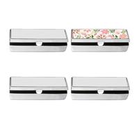 BAOZOON Sublimazione vuoto metallo rossetto caso titolare con specchio trasferimento di calore lip gloss borsa fai da te portatile rossetto caso caso di immagazzinaggio di gioielli, argento, 8,6 x 3,3