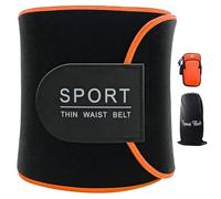 Baozun Fascia Addominale Dimagrante, Cintura Addominale Cintura Dimagrante Donna per Bruciore di Stomaco e Schiena Supporto Lombare Cintura Regolabile in Sauna in Neoprene-45 Pollici (Arancione, L)