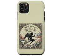 Baphomet Capra Cavalcando una strega scopa scusa devo andare Custodia per iPhone 11 Pro Max